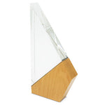 Trofeo de cristal y madera Vela