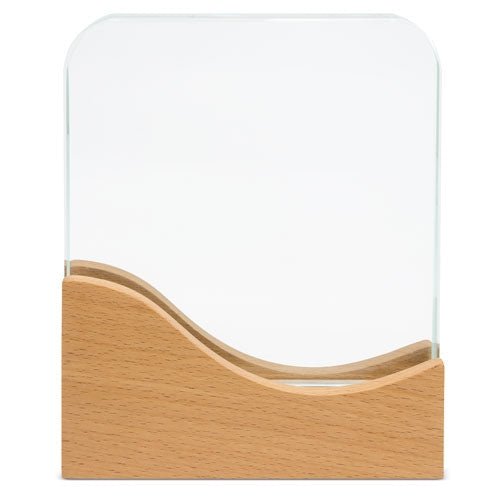 Trofeo de cristal y madera Rectangular