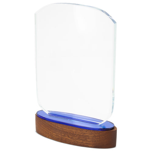 Trofeo de cristal y madera Acrux