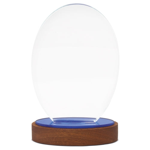 Trofeo de cristal y madera Rigel