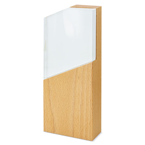 Trofeo de cristal y madera para sublimar Borealis