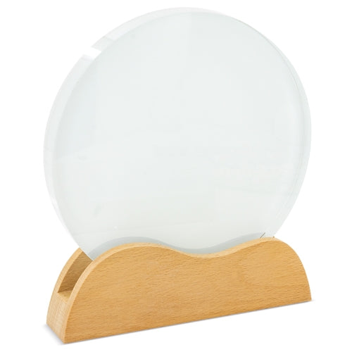 Trofeo de cristal y madera para sublimar Marsik