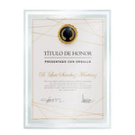 Marco de cristal para diploma A5 Bisela