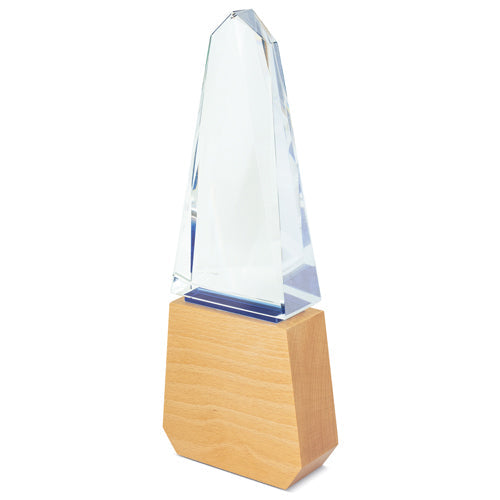 Trofeo de cristal y madera Teide