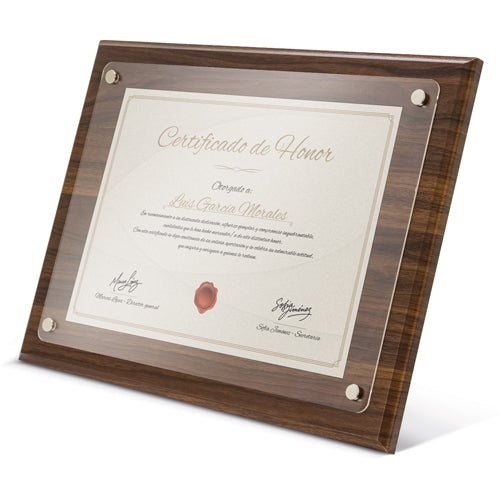 Marco de madera para diploma A4 Excelencia