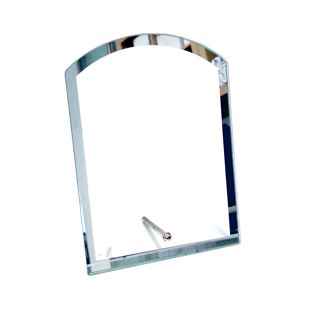 Trofeo de Cristal Curvo con Soporte