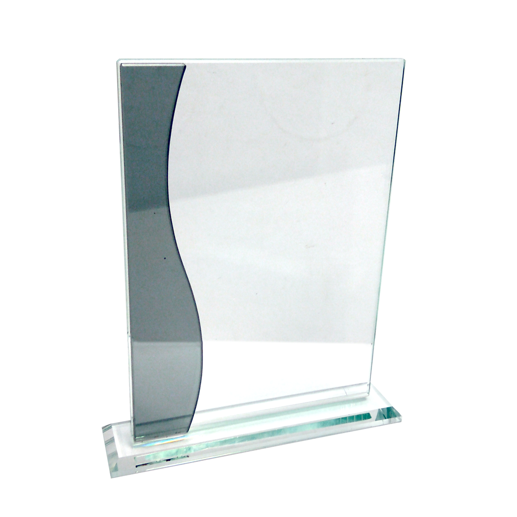 Trofeo de Cristal Borde Gris