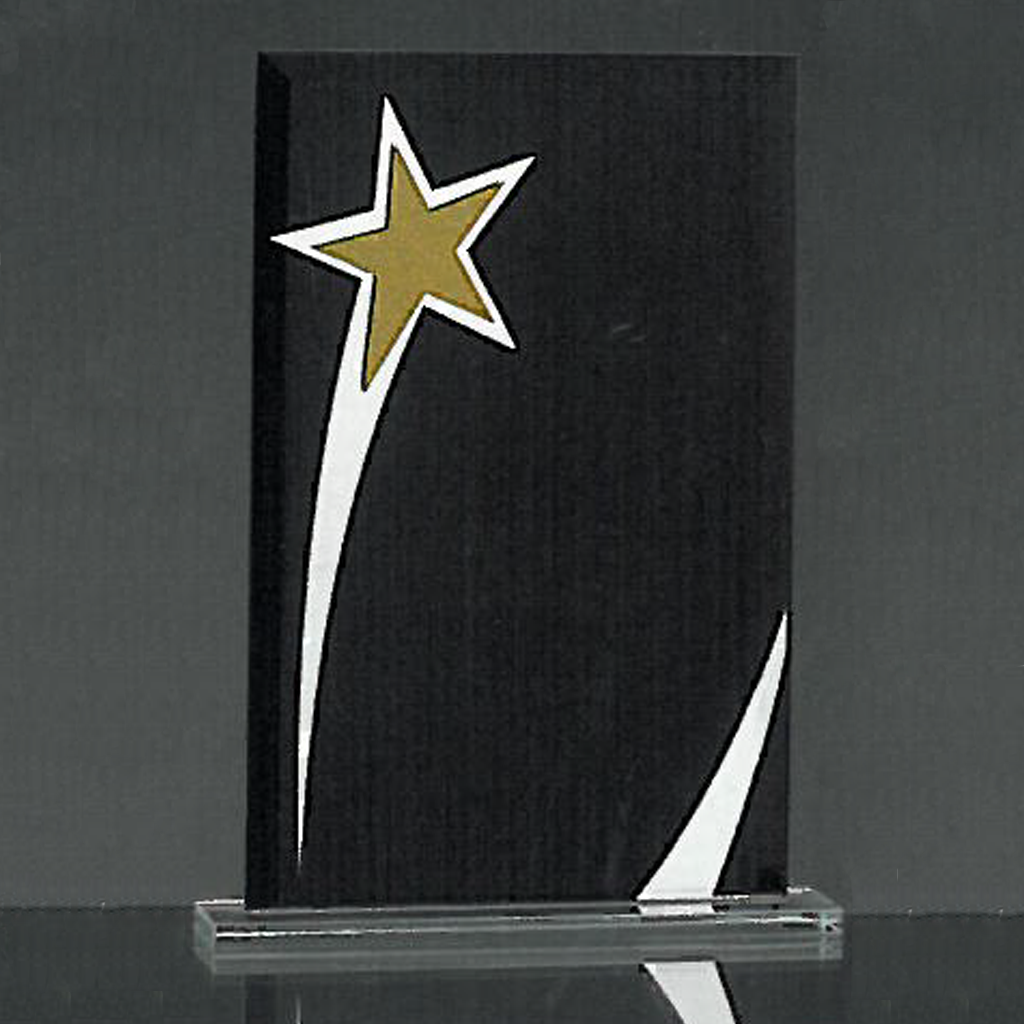 Trofeo de Cristal Estrella Negro