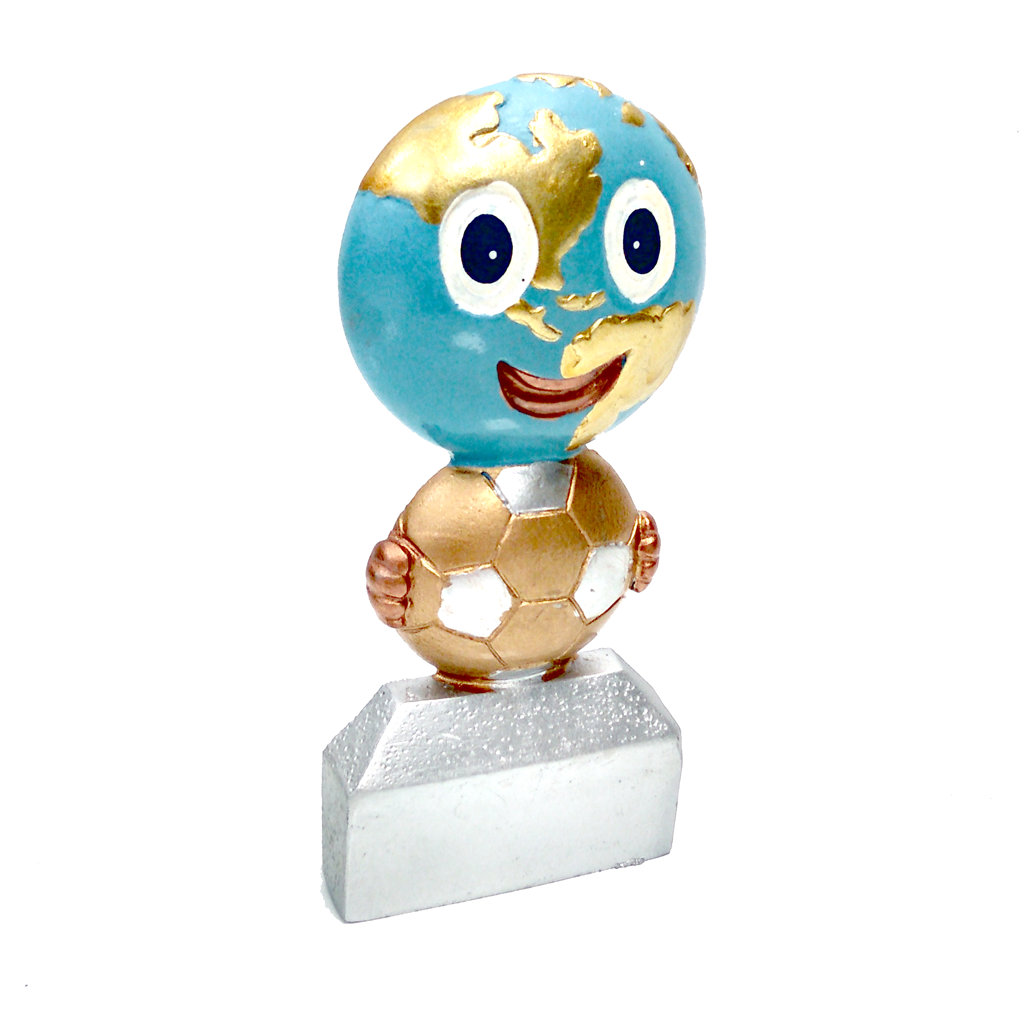 Trofeo en Resina Fútbol Mundo