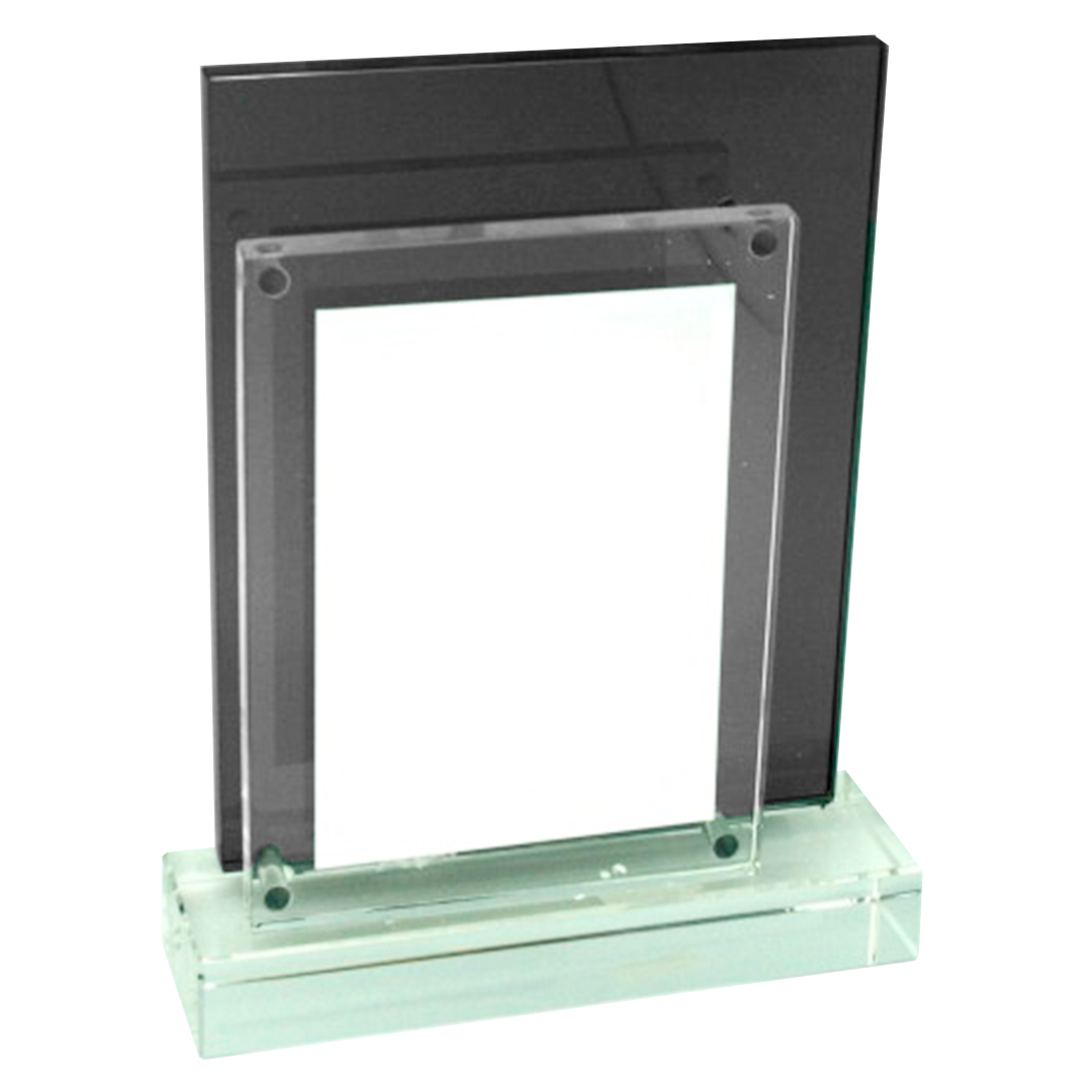 Trofeo de Doble Cristal Negro