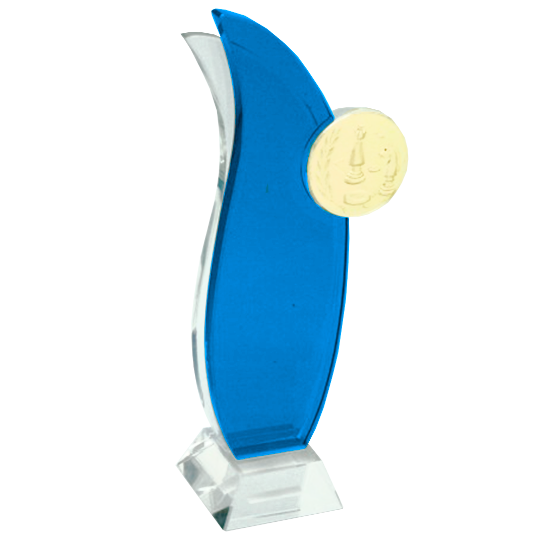 Trofeo de Cristal Hojas