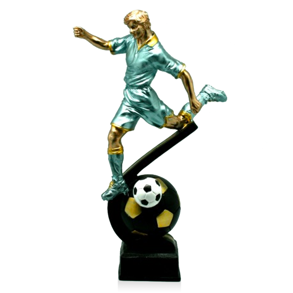 Trofeo en Resina Futbolista Camiseta Celeste