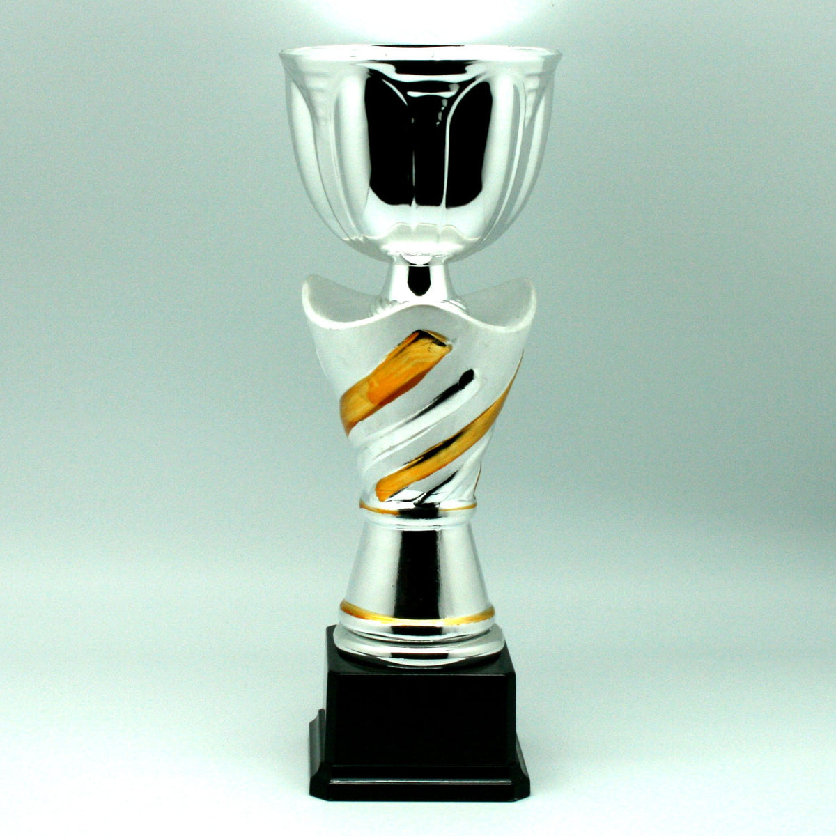 Trofeo Copa Plata Espiral Naranja