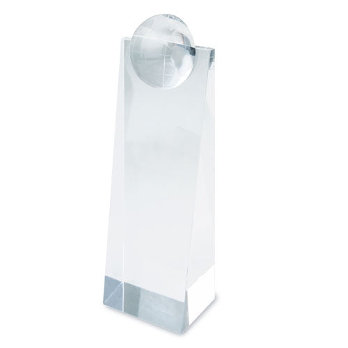 Trofeo de cristal Atlas con mundo