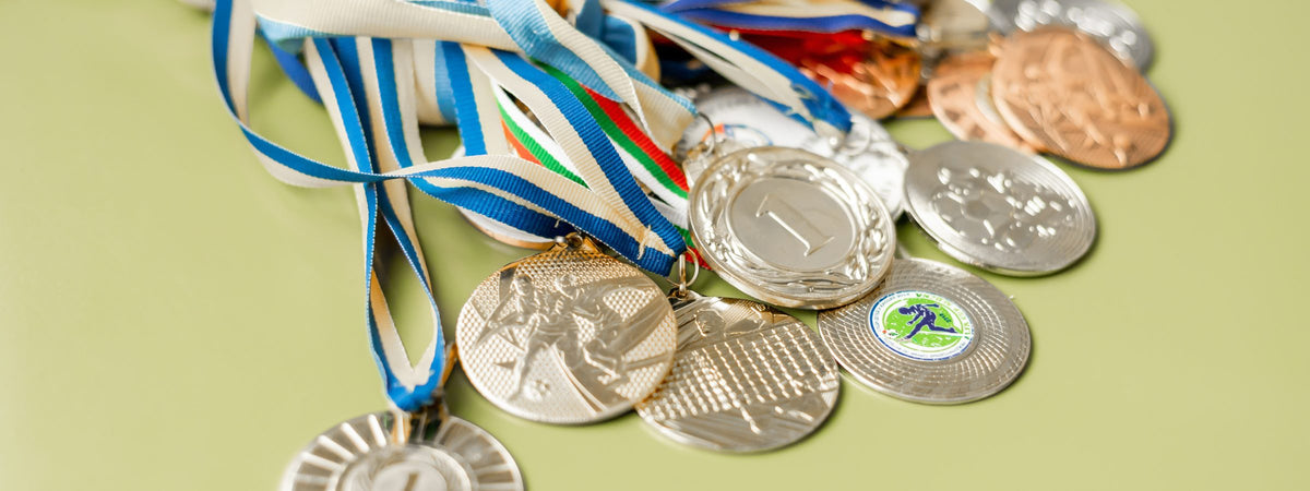 Medallas deportivas con cinta